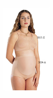 3015-X: Bra Front Closure, Pre-Molded Seamless Cup, Adjustable Straps  3034-A: Pregnancy Compression Briefs, Abdominal Support, Closed Crotch. Option: FA-Open Crotch  3015-X: Brassier con cierre delantero, Copa Pre-Hormada Sin Costura, Tiras Ajustable  3034-A: Panty de Maternidad Faja de Compression, Soporte Abdominal, Cierre entre las piernas. Opci�n: FA-Cierre Abierto entre las piernas     