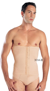 3014-H : Male Abdominal Support, Front Closure, Reinforced Torso Area     3014-H : Soporte Abdominal Masculino, Cierre Delantero, Resfuerzo en el Torso  