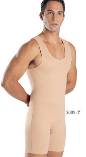 3009-Y: Male Body Shaper, Reinforced Torso Area, Mid Thigh Length, Open Crotch    3009-Y: Body Modelador para Hombre, Resfuerzo en el area del Torso, Media Pierna de largo, Abertura entre las piernas    